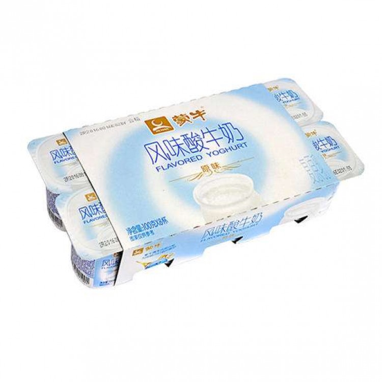 蒙牛 风味酸牛奶 原味 100g×8杯 7.9元/板
